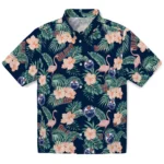 Edmonton Oilers Hawaiian Shirt – Flamingo and Hibiscus