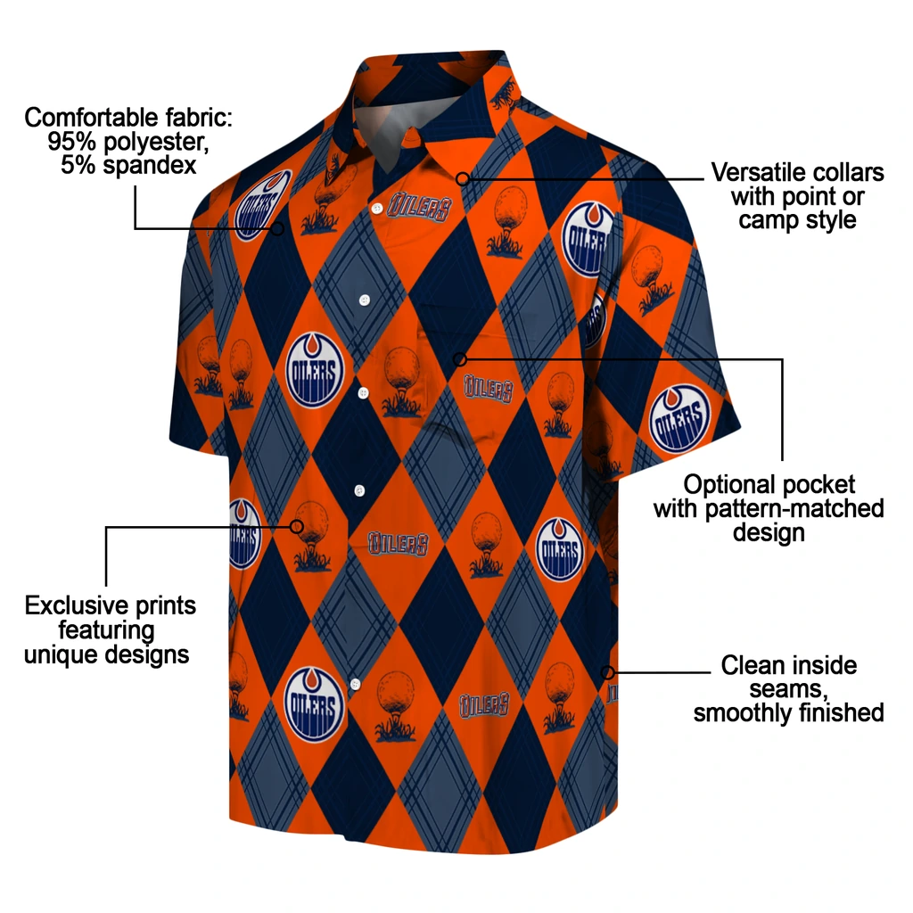 Edmonton Oilers Hawaiian Shirt - Golfing Plaid edmonton oilers balloon plaid blue hawaiian shirts new arrival