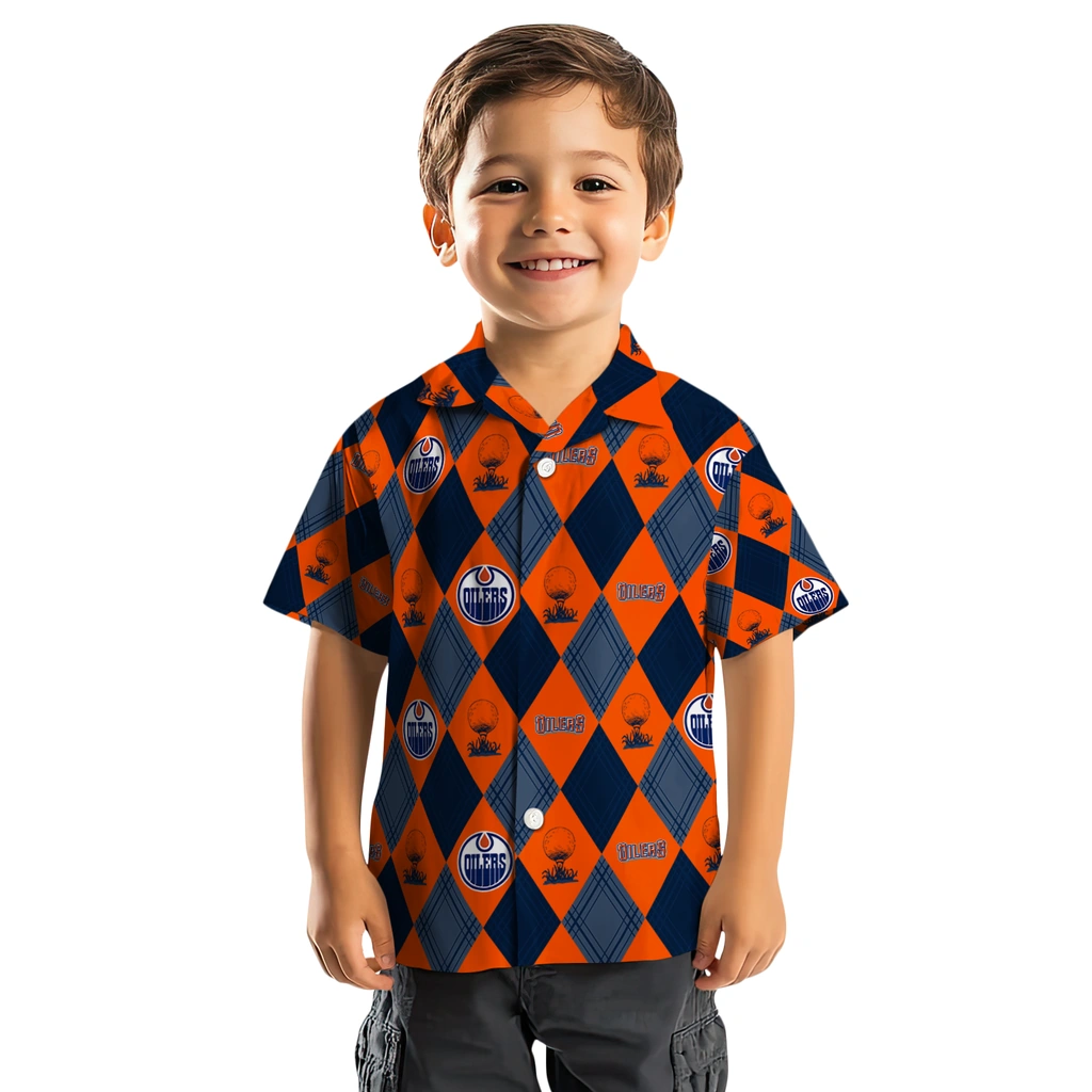 Edmonton Oilers Hawaiian Shirt - Golfing Plaid edmonton oilers balloon plaid blue hawaiian shirts top rated