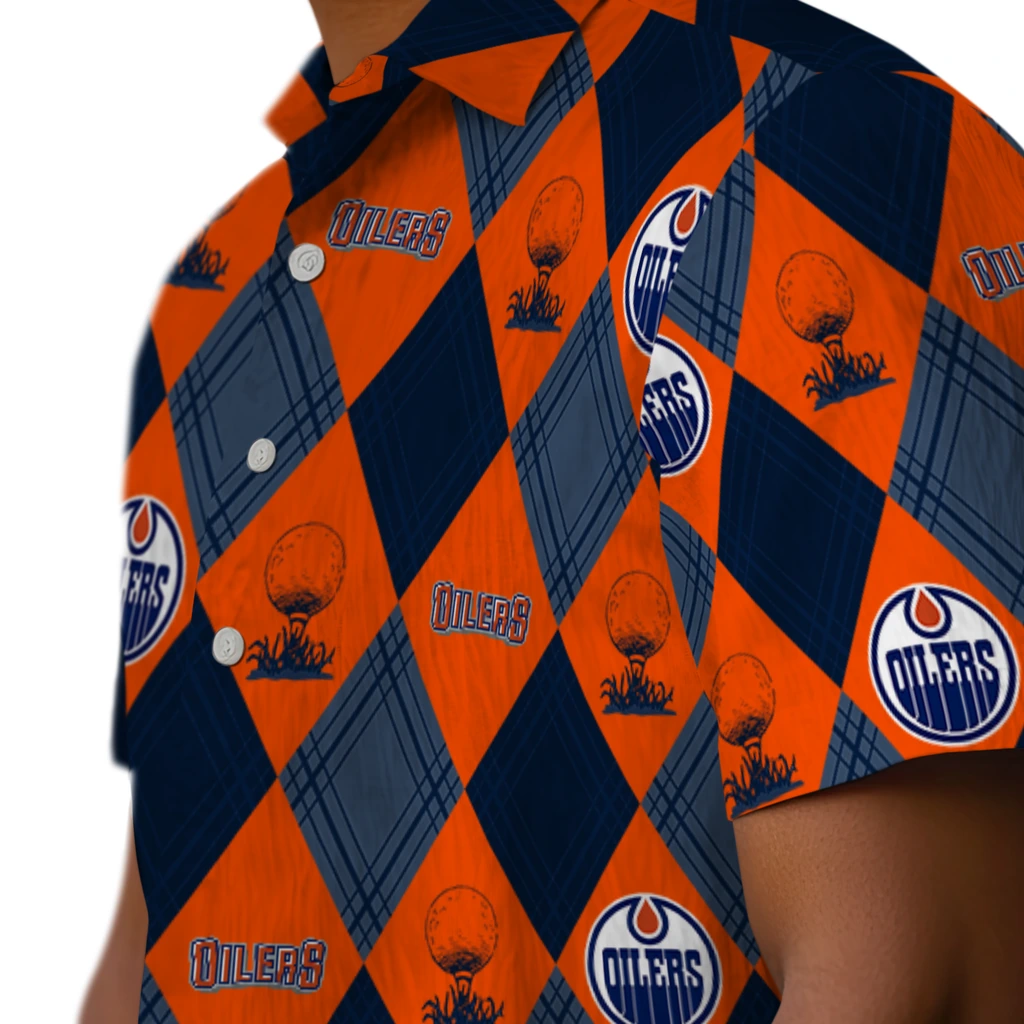 Edmonton Oilers Hawaiian Shirt - Golfing Plaid edmonton oilers balloon plaid blue hawaiian shirts trendy
