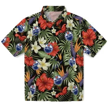 edmonton oilers hibiscus bird hawaiian shirts best selling