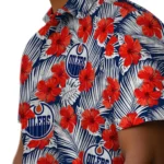 Edmonton Oilers Hawaiian Shirt – Hibiscus Fiesta