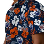 Edmonton Oilers Hawaiian Shirt – Hibiscus Flower Design