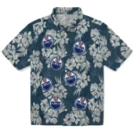 Edmonton Oilers Hawaiian Shirt – Hibiscus Flowers
