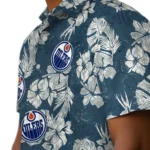 Edmonton Oilers Hawaiian Shirt – Hibiscus Flowers