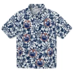 Edmonton Oilers Hawaiian Shirt – Hibiscus Motif
