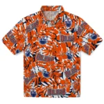 Edmonton Oilers Hawaiian Shirt – Hibiscus Overlay