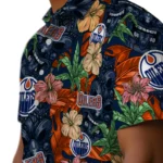 Edmonton Oilers Hawaiian Shirt – Hibiscus Tiki Jungle