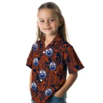 Edmonton Oilers Hawaiian Shirt – Leaf Outline
