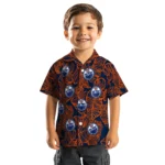 Edmonton Oilers Hawaiian Shirt – Leaf Outline