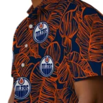 Edmonton Oilers Hawaiian Shirt – Leaf Outline