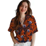 Edmonton Oilers Hawaiian Shirt – Monstera Layer