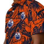 Edmonton Oilers Hawaiian Shirt – Monstera Layer