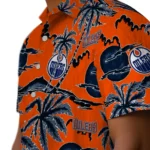 Edmonton Oilers Hawaiian Shirt – Palm Sunset
