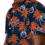 Edmonton Oilers Hawaiian Shirt – Palm Tree Motif