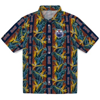 edmonton oilers paradise vines blue hawaiian shirts best selling