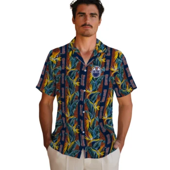 edmonton oilers paradise vines blue hawaiian shirts fashion forward