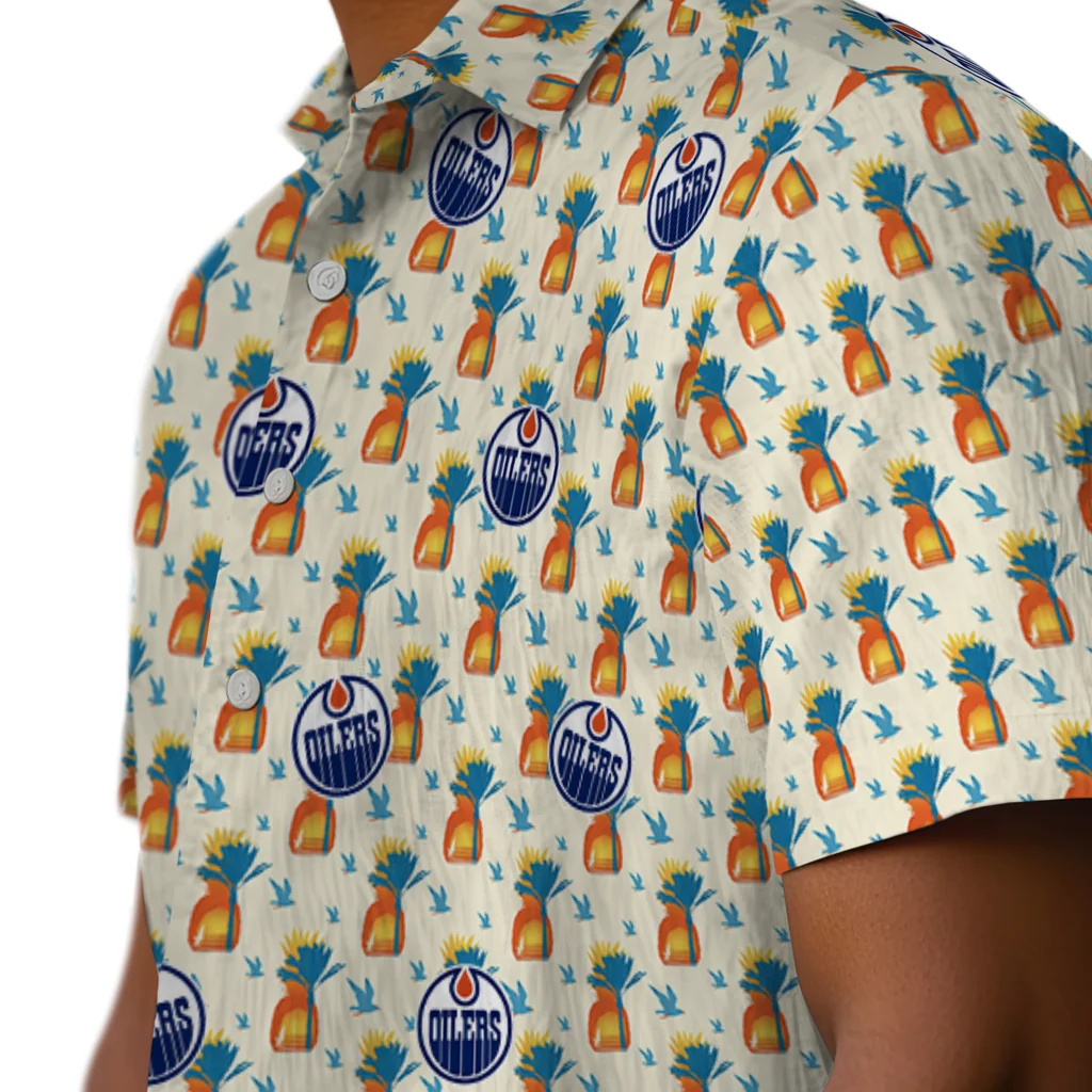 Edmonton Oilers Hawaiian Shirt - Pineapple Delight edmonton oilers pineapple delight beige hawaiian shirts trendy