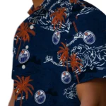 Edmonton Oilers Hawaiian Shirt – Wave Palm