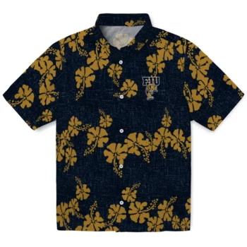 fiu panthers hibiscus petals blue hawaiian shirts best selling