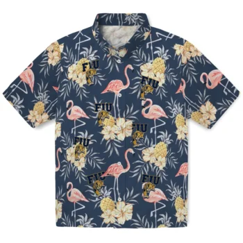 fiu panthers flamingo hibiscus navy hawaiian shirts best selling