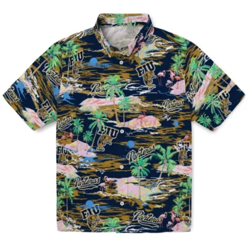 fiu panthers flamingo retreat blue hawaiian shirts best selling