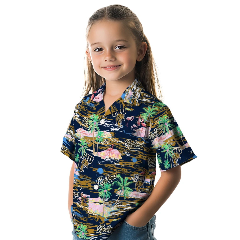 FIU Panthers Hawaiian Shirt - Hawaii Island fiu panthers flamingo retreat blue hawaiian shirts premium grade