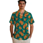 FIU Panthers Hawaiian Shirt – Hibiscus and Palm Leaves