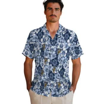 fiu panthers hibiscus blooms blue hawaiian shirts fashion forward
