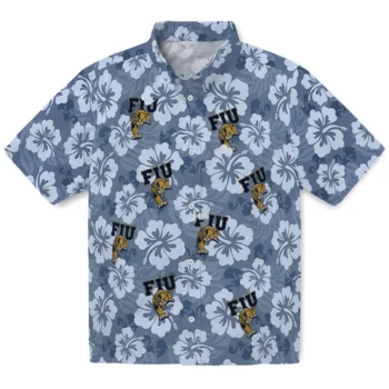 fiu panthers hibiscus cluster blue hawaiian shirts best selling