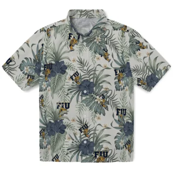 fiu panthers hibiscus designs beige hawaiian shirts best selling