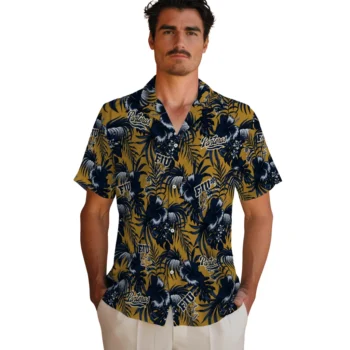 fiu panthers hibiscus exotic blue hawaiian shirts fashion forward