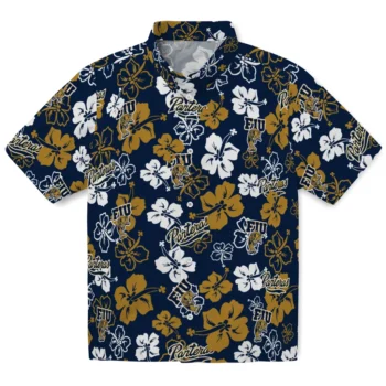 fiu panthers hibiscus bloom blue hawaiian shirts best selling
