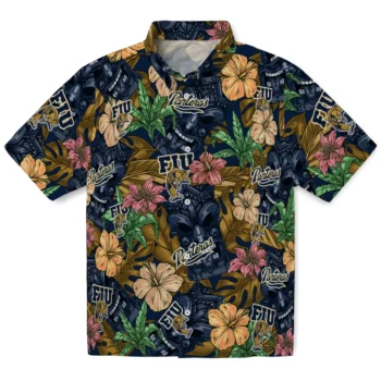 fiu panthers tiki jungle blue hawaiian shirts best selling