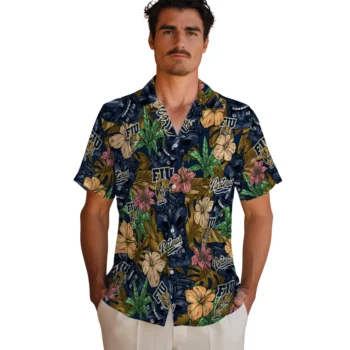 fiu panthers tiki jungle blue hawaiian shirts fashion forward