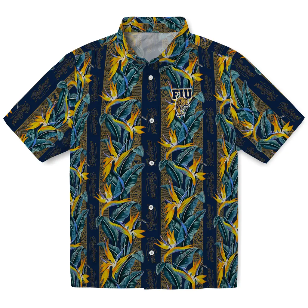 FIU Panthers Hawaiian Shirt - Paradise Vines fiu panthers paradise vines blue hawaiian shirts best selling