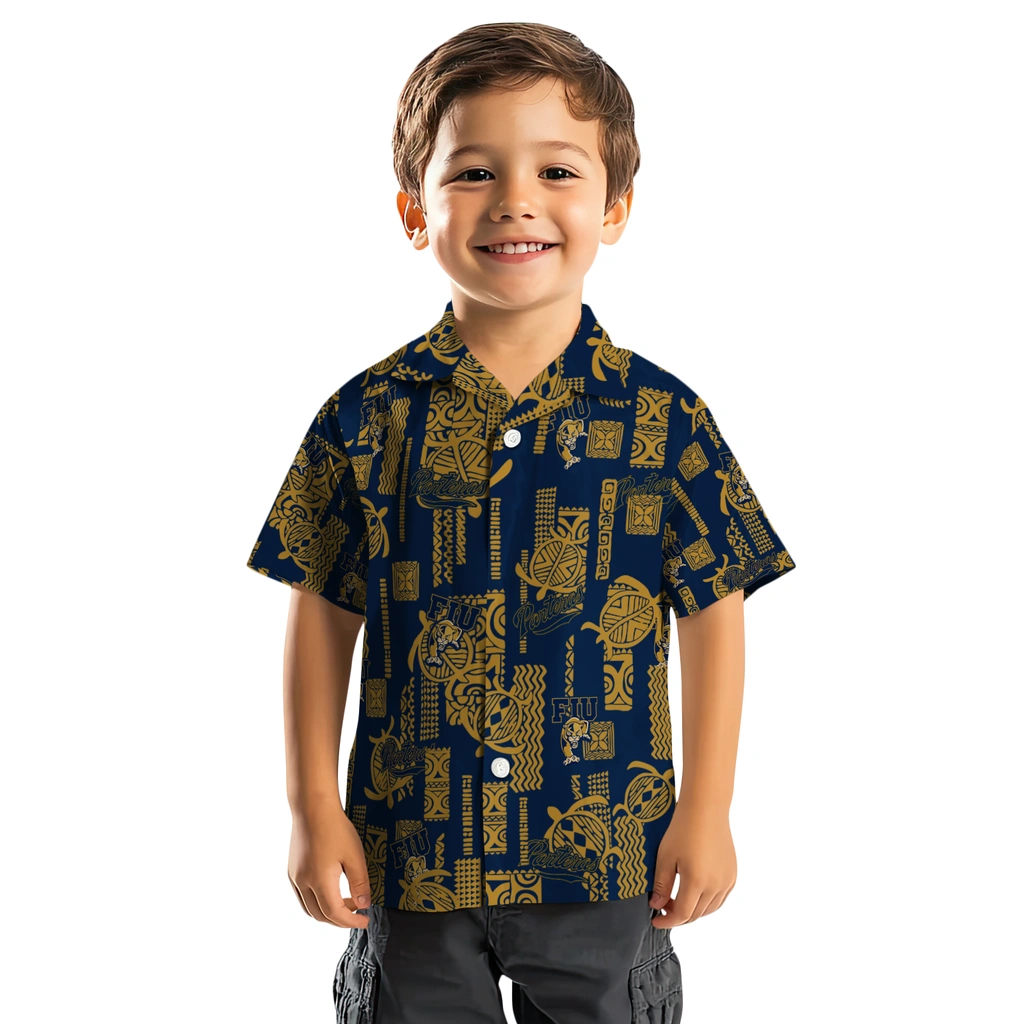FIU Panthers Hawaiian Shirt - Turtle Lines fiu panthers turtle lines blue hawaiian shirts top rated