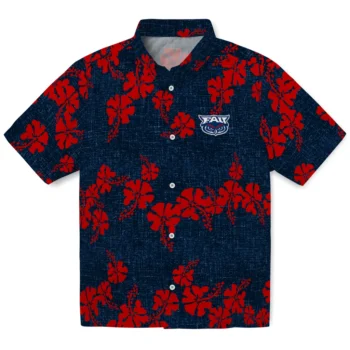 florida atlantic owls hibiscus petals blue hawaiian shirts best selling