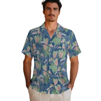 florida atlantic owls anthurium overlay blue hawaiian shirts fashion forward