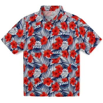 florida atlantic owls hibiscus fiesta red royal blue hawaiian shirts best selling