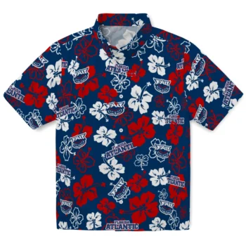 florida atlantic owls hibiscus bloom blue hawaiian shirts best selling