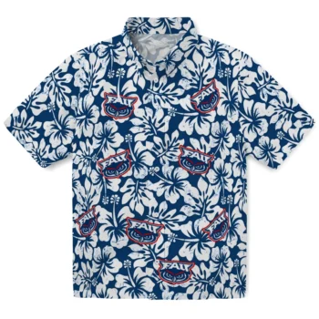 florida atlantic owls hibiscus motif blue white hawaiian shirts best selling