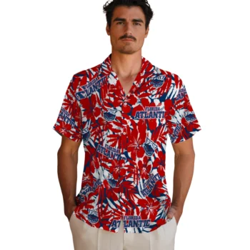 florida atlantic owls hibiscus overlay hawaiian shirts fashion forward