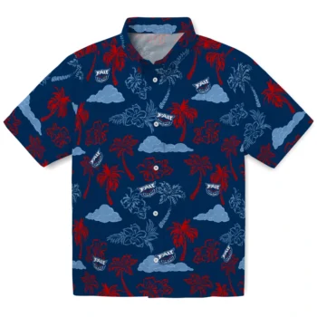 florida atlantic owls palm and clouds blue hawaiian shirts best selling