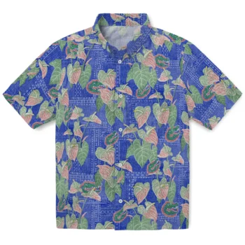 florida gators anthurium overlay blue hawaiian shirts best selling