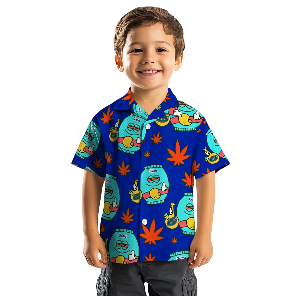 Florida Gators Hawaiian Shirt - Chill Vibe florida gators bong smile blue hawaiian shirts top rated