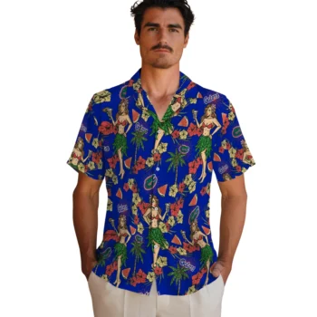 florida gators hawaiian girls design blue hawaiian shirts fashion forward