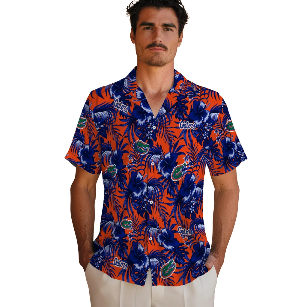 Florida Gators Hawaiian Shirt - Hibiscus Exotic florida gators hibiscus exotic blue hawaiian shirts fashion forward