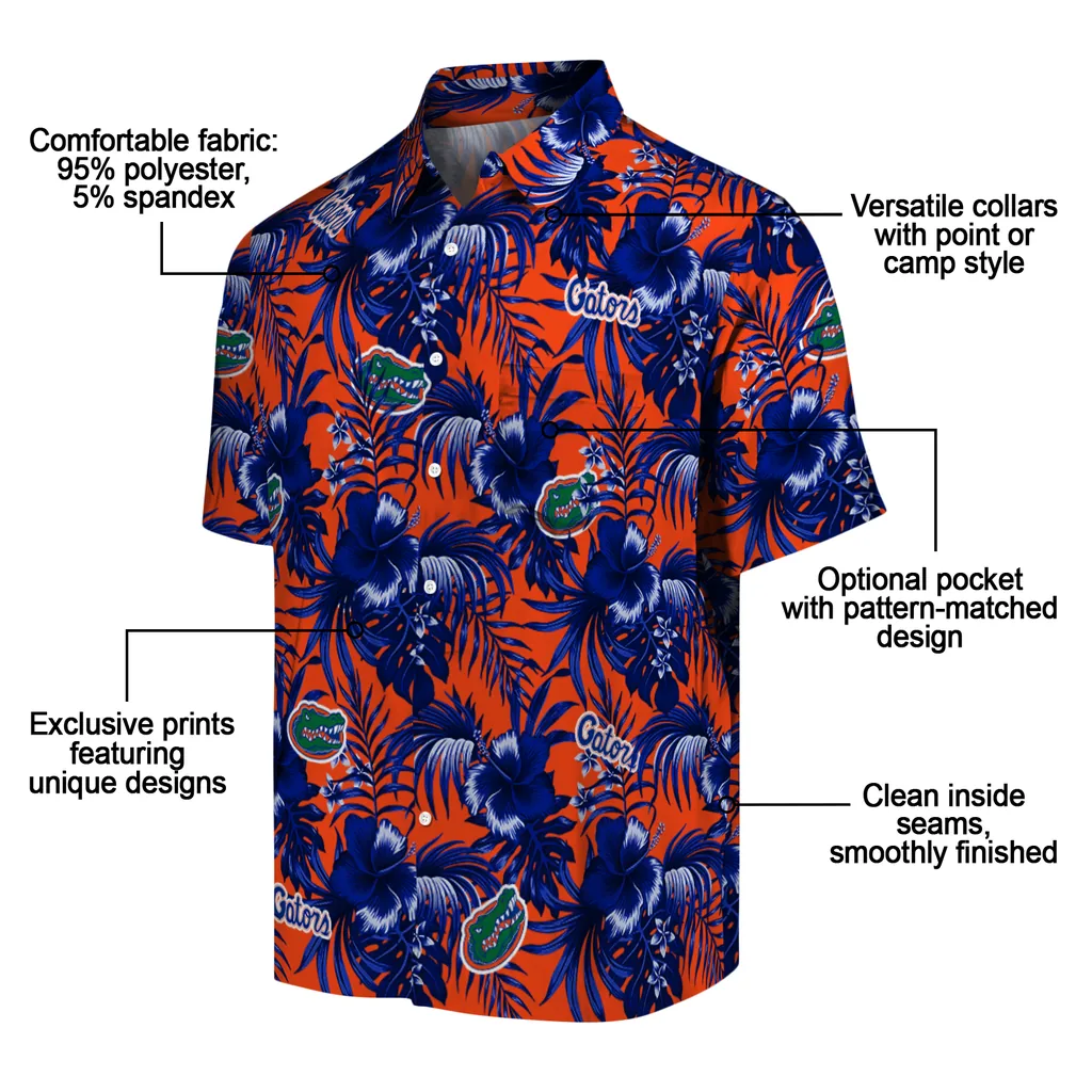 Florida Gators Hawaiian Shirt - Hibiscus Exotic florida gators hibiscus exotic blue hawaiian shirts new arrival