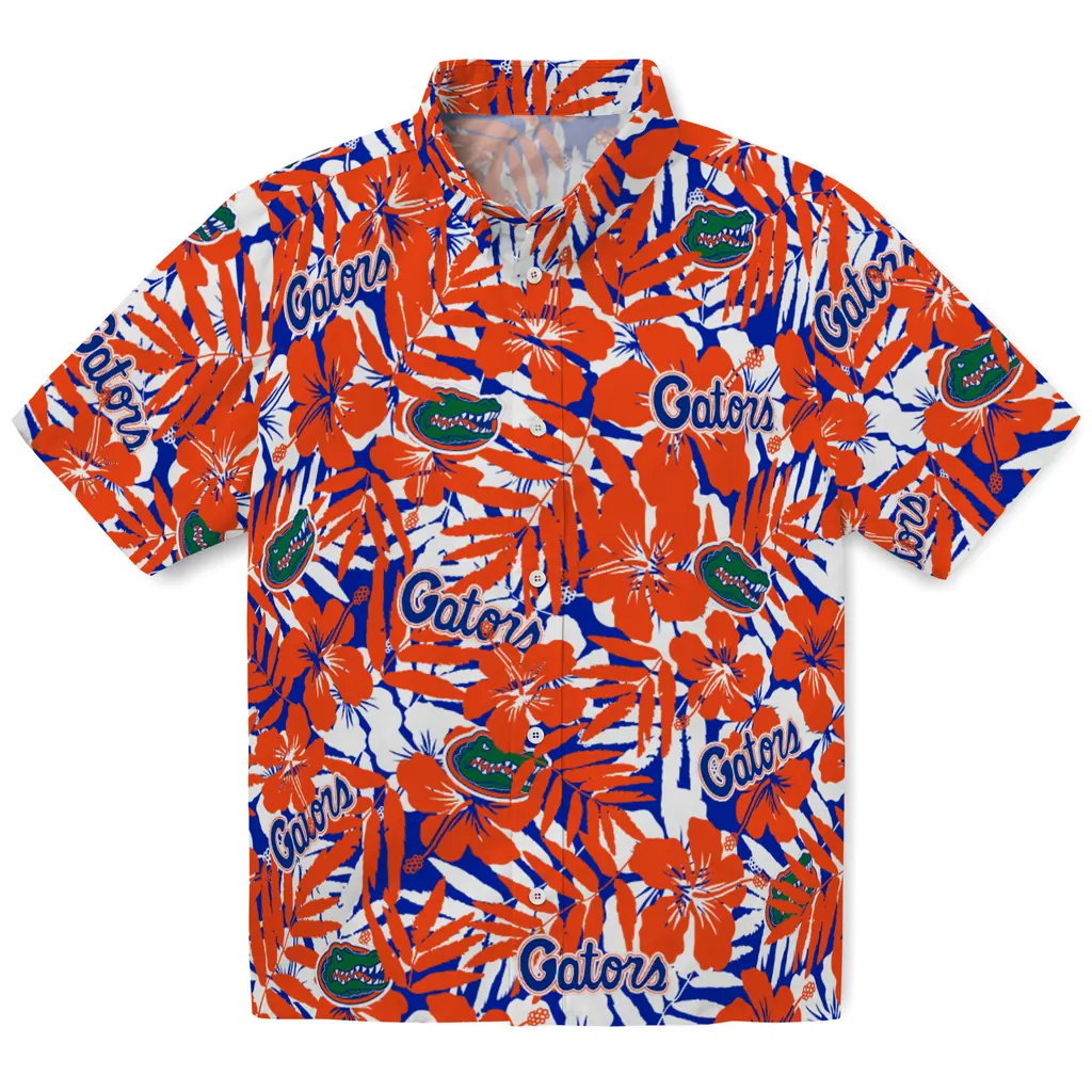 Florida Gators Hawaiian Shirt - Hibiscus Overlay florida gators hibiscus overlay hawaiian shirts best selling